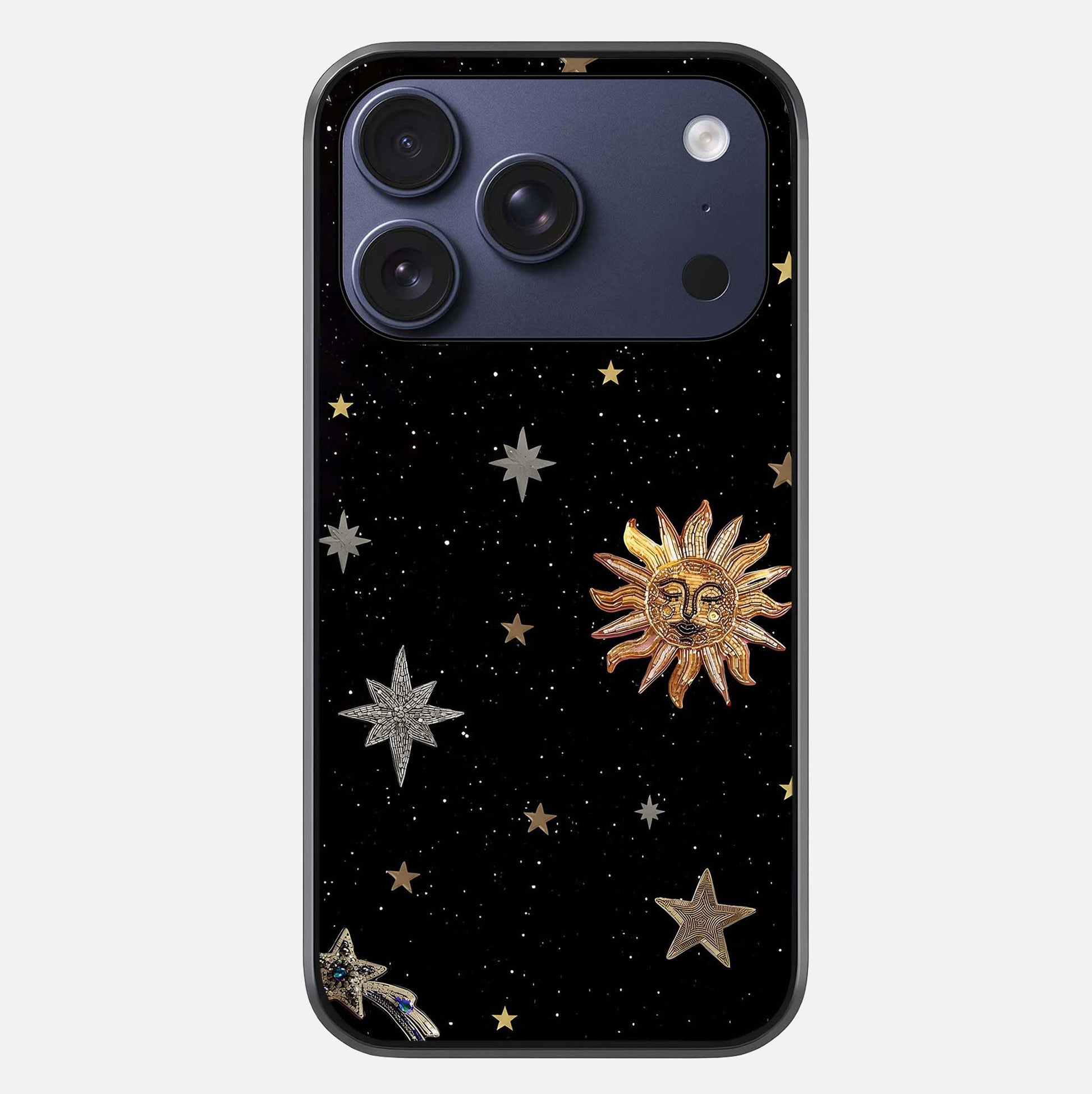 Celestial Moon With Stars Glass Case For iPhone 17 Pro by Custom World