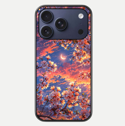 Celestial Sakura Sunset Glass Case For iPhone 17 Pro by Custom World