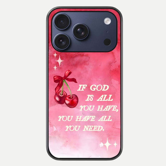 Cherry Quote Glass Case For iPhone 17 Pro by Custom World