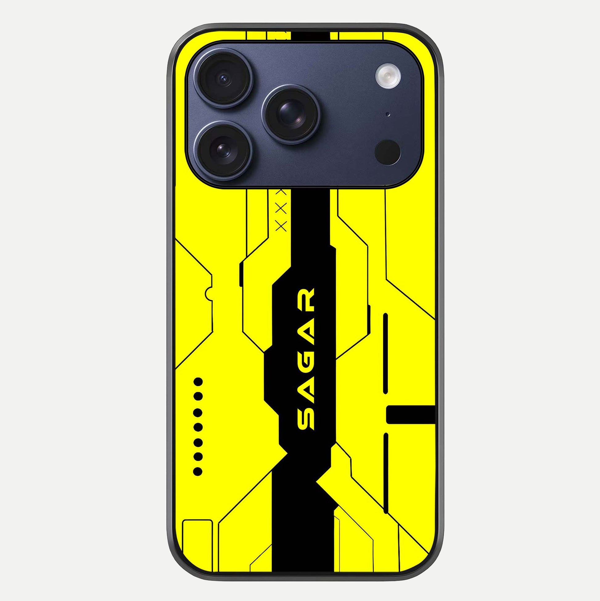 Circuit CYBERPUNK Custom Name Glass Case For iPhone 17 Pro by Custom World