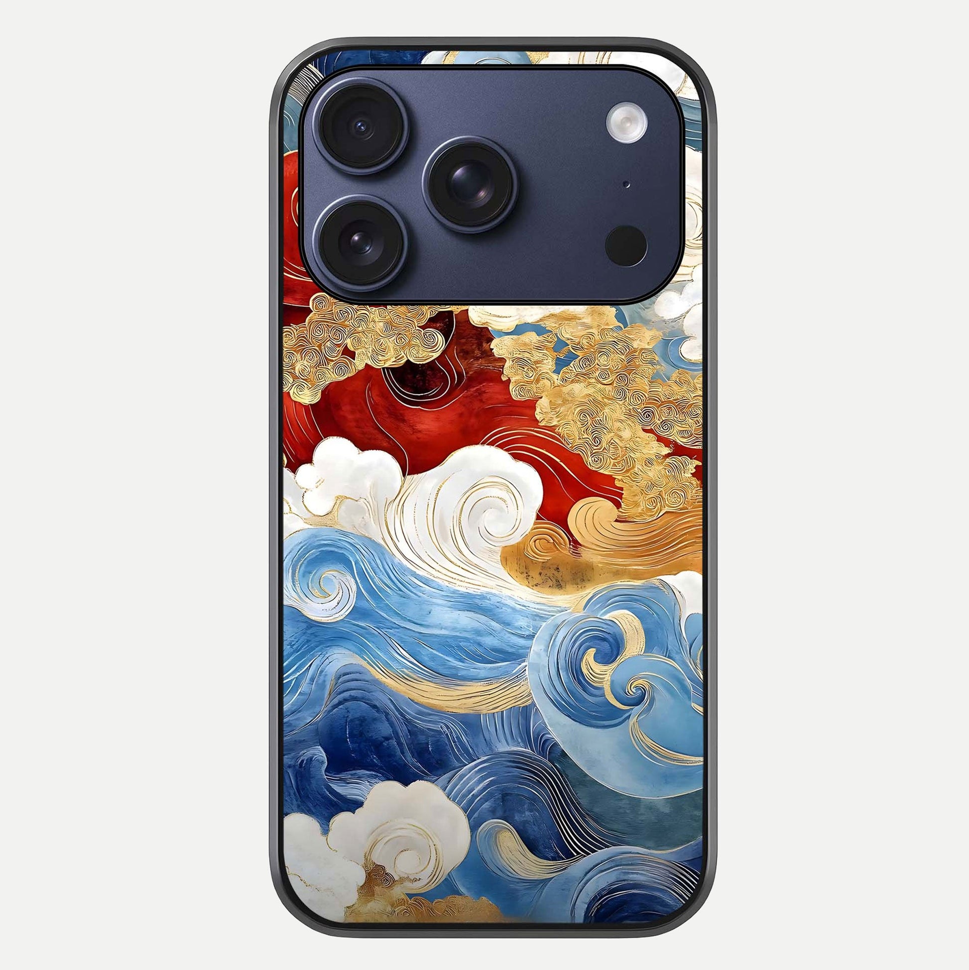 Colored Waves Glass Case For iPhone 17 Pro by Custom World
