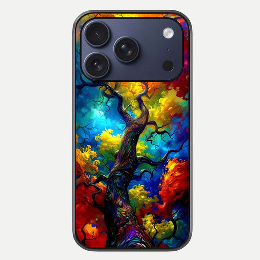 Colorful Tree Glass Case For iPhone 17 Pro by Custom World