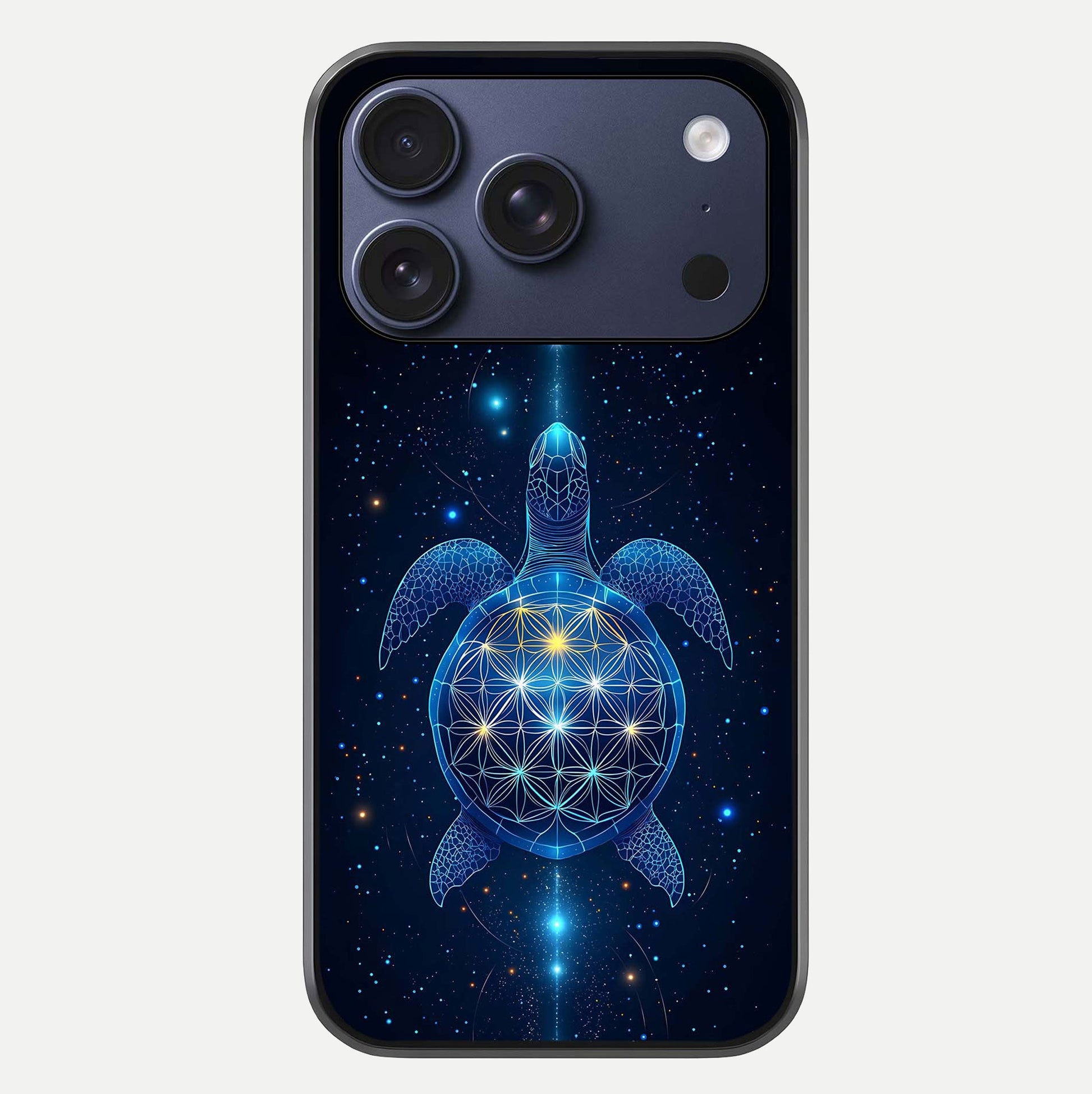 Crimson Blue Turtle Glass Case For iPhone 17 Pro by Custom World