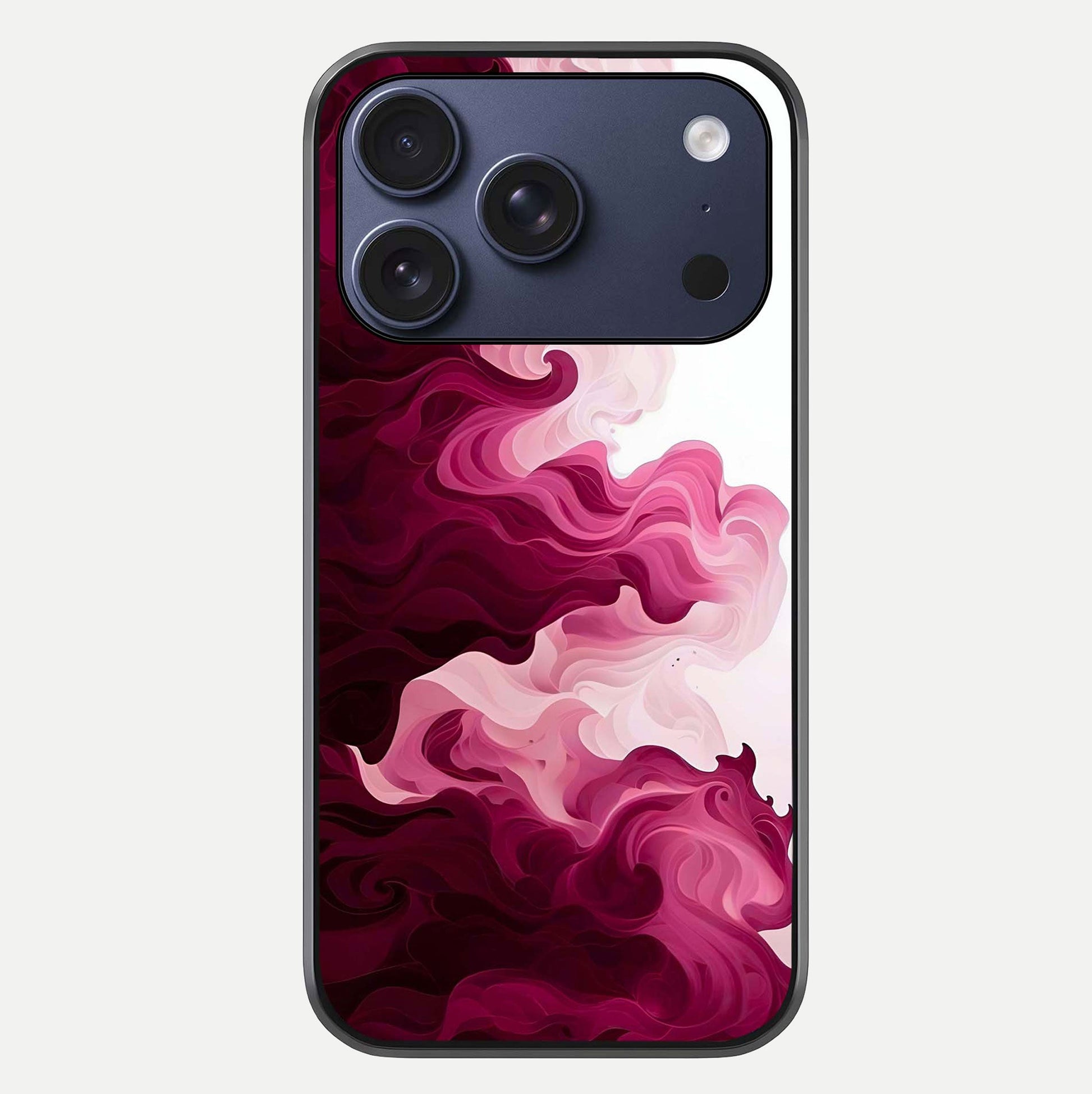 Crimson Wave Flow Glass Case For iPhone 17 Pro by Custom World