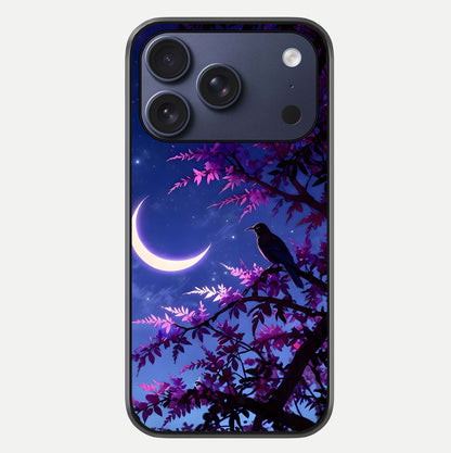 Crow & Moon Scenery Glass Case For iPhone 17 Pro by Custom World