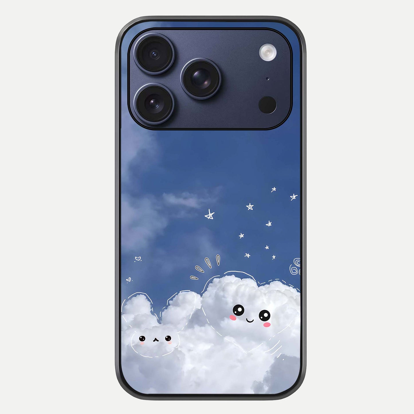 Cute Blossom Cloud Glass Case For iPhone 17 Pro by Custom World