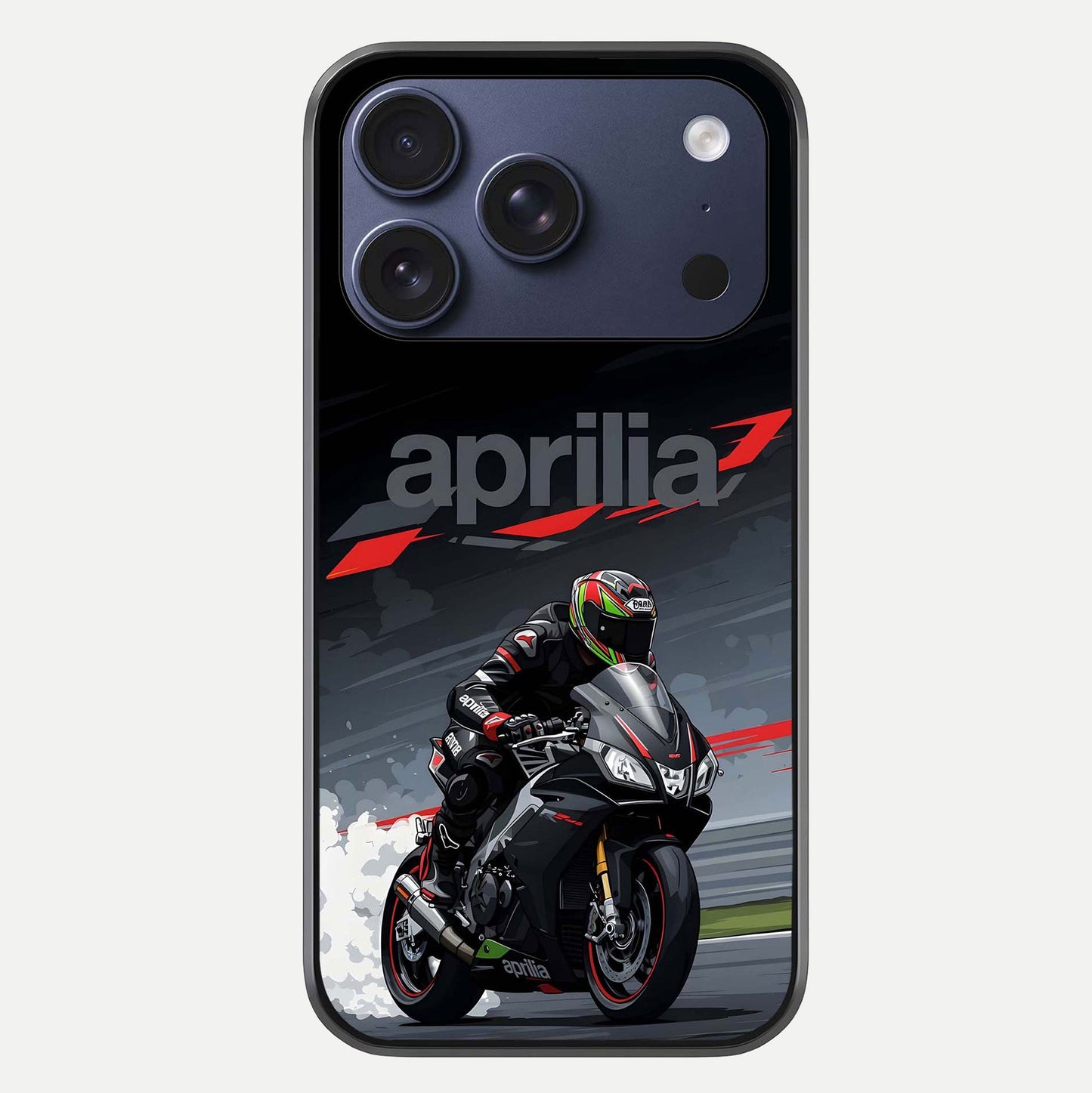 Dark Aprilla Glass Case For iPhone 17 Pro by Custom World