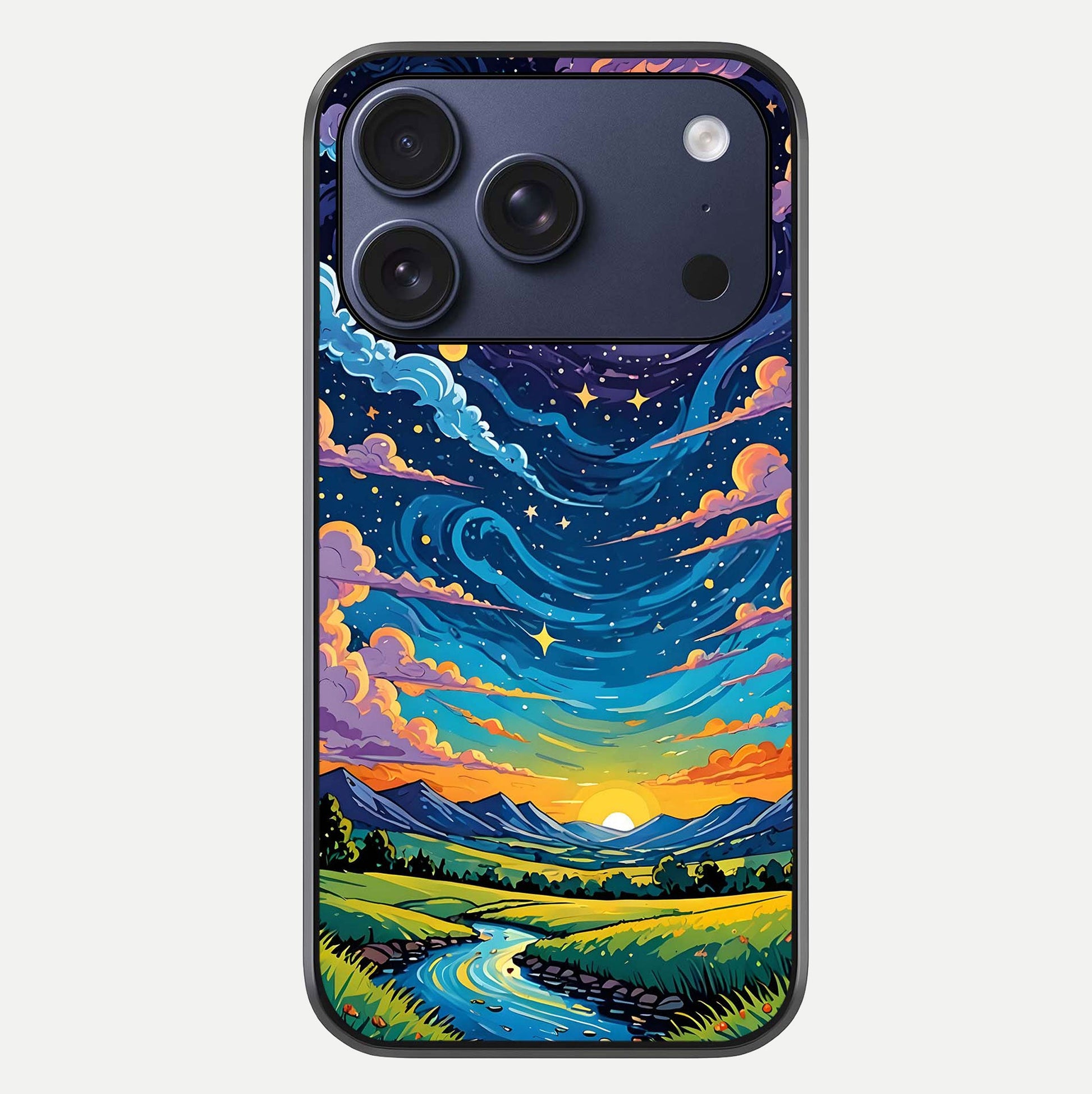 Dreamy Night Landscape Glass Case For iPhone 17 Pro by Custom World
