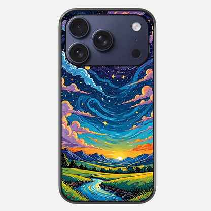 Dreamy Night Landscape Glass Case For iPhone 17 Pro by Custom World