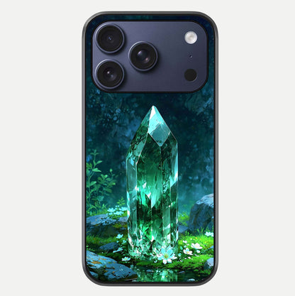 Emerald Light Crystal Glass Case For iPhone 17 Pro by Custom World