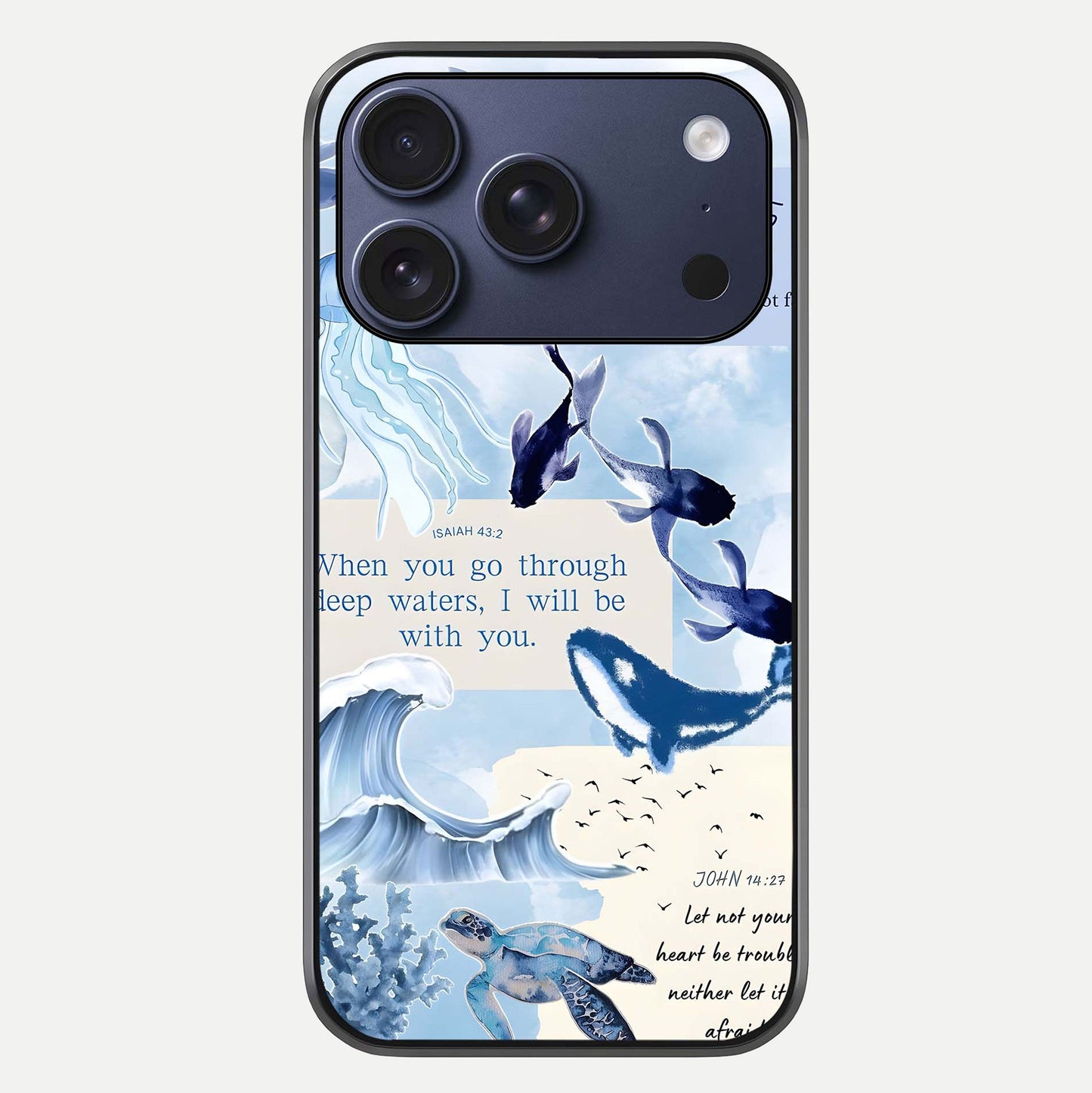 Faithful Ocean Promise Glass Case For iPhone 17 Pro by Custom World