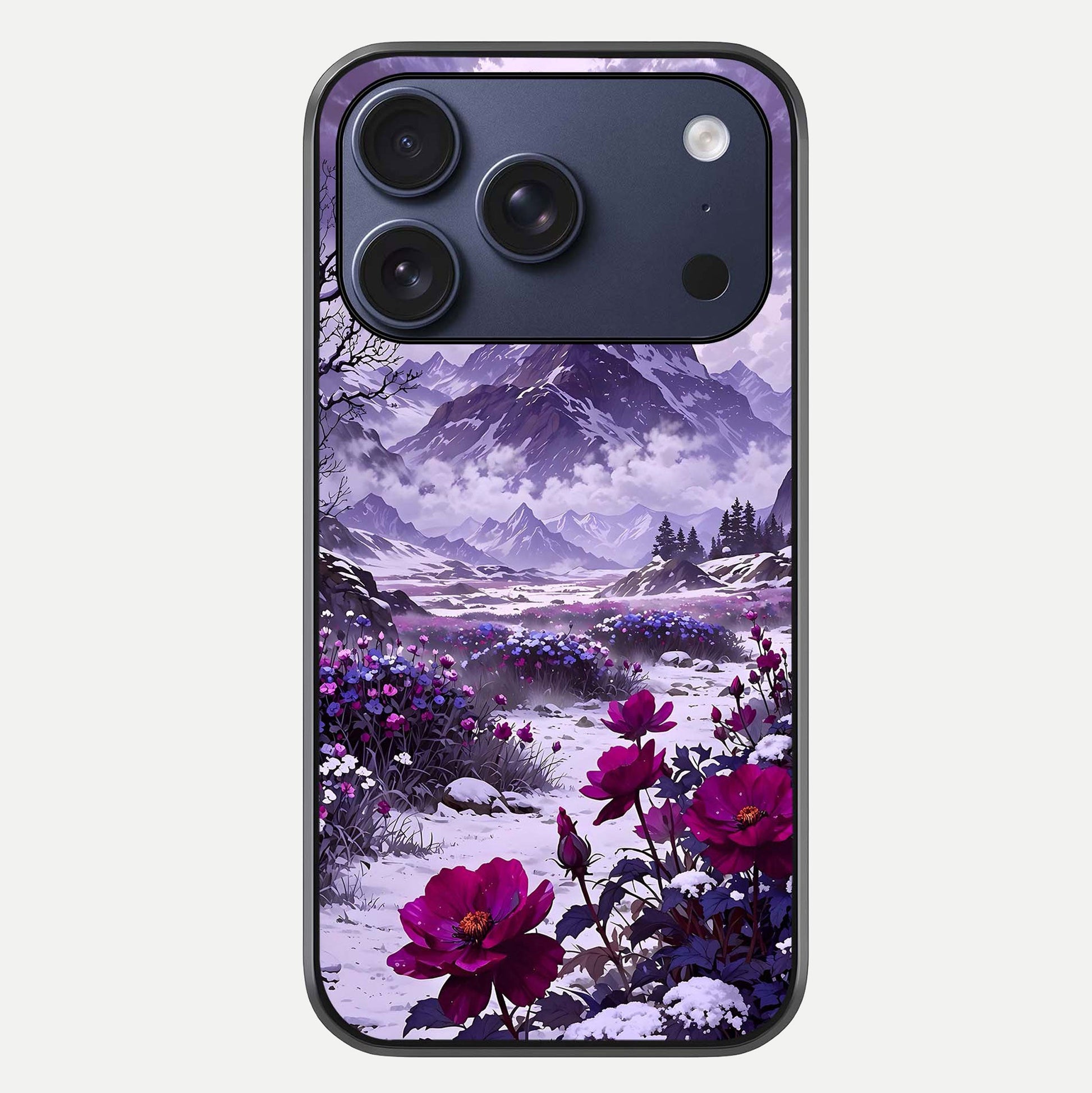 Flower Mountain View Glass Case For iPhone 17 Pro by Custom World