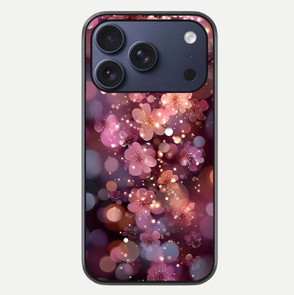 Glowing Petal Bliss Glass Case For iPhone 17 Pro by Custom World