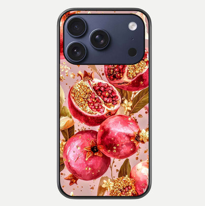 Golden Bloom Glow Glass Case For iPhone 17 Pro by Custom World