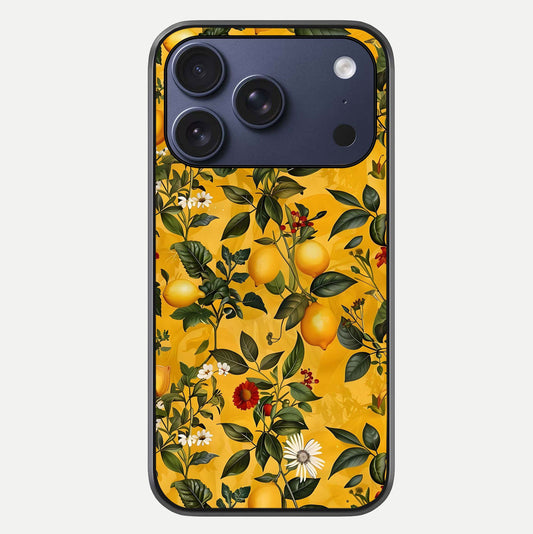 Golden Lemon Field Glass Case For iPhone 17 Pro by Custom World