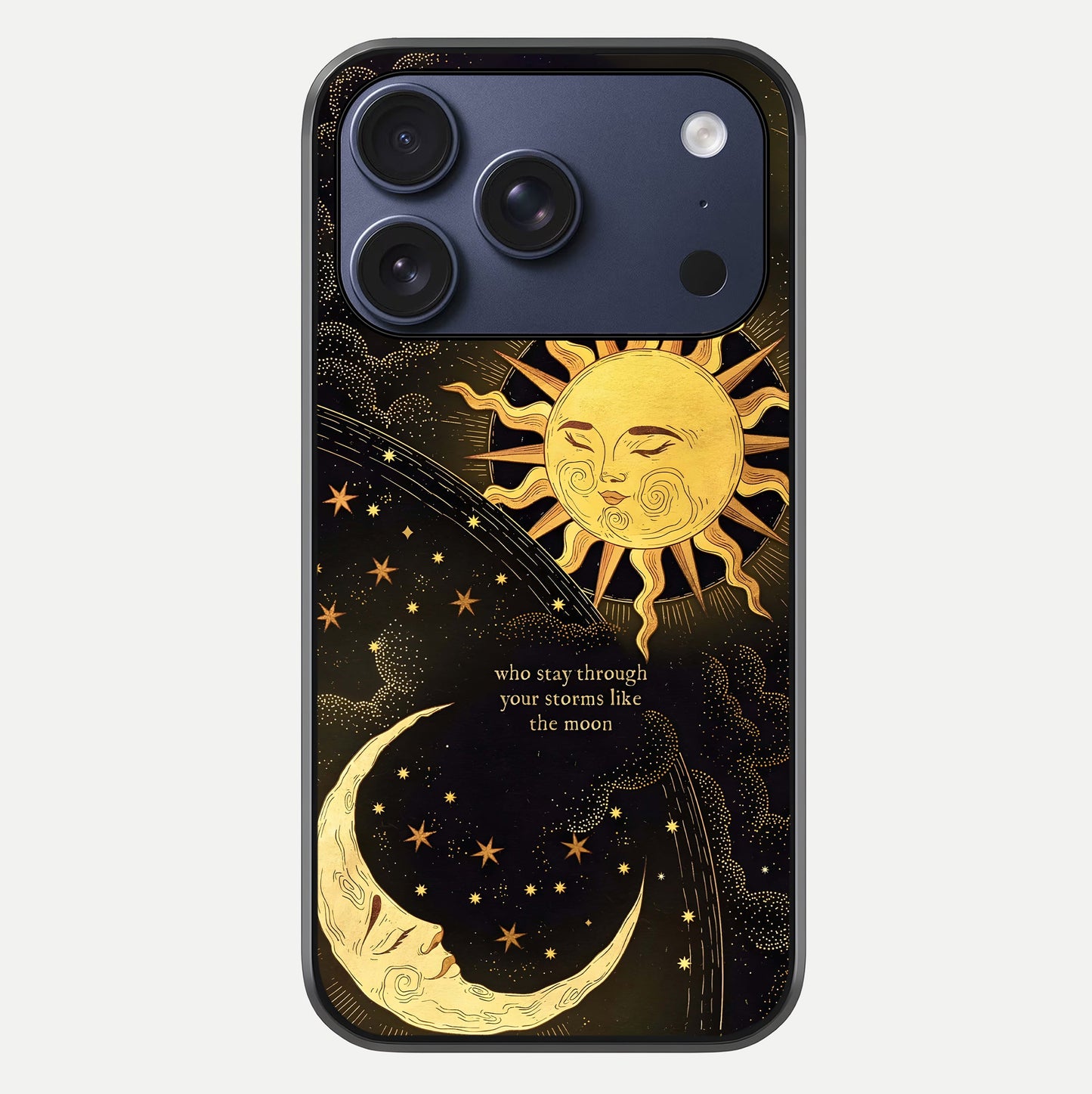 Golden Lunar Love Glass Case For iPhone 17 Pro by Custom World