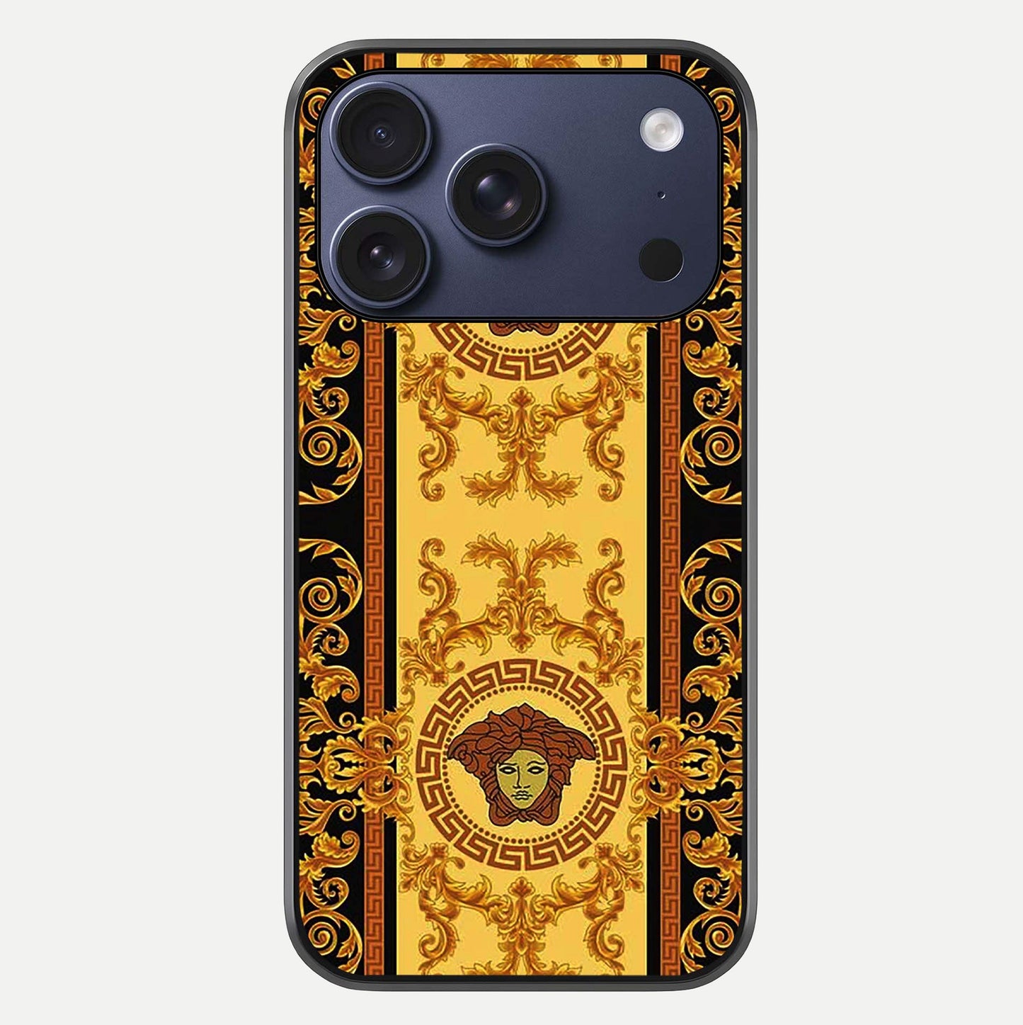 Golden Royal Heritage Glass Case For iPhone 17 Pro by Custom World