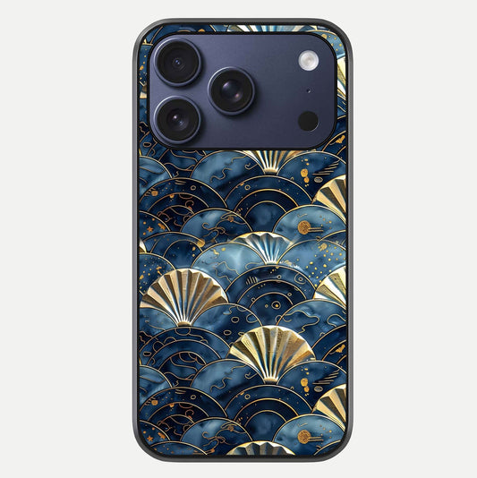 Golden Wave Luxe Glass Case For iPhone 17 Pro by Custom World