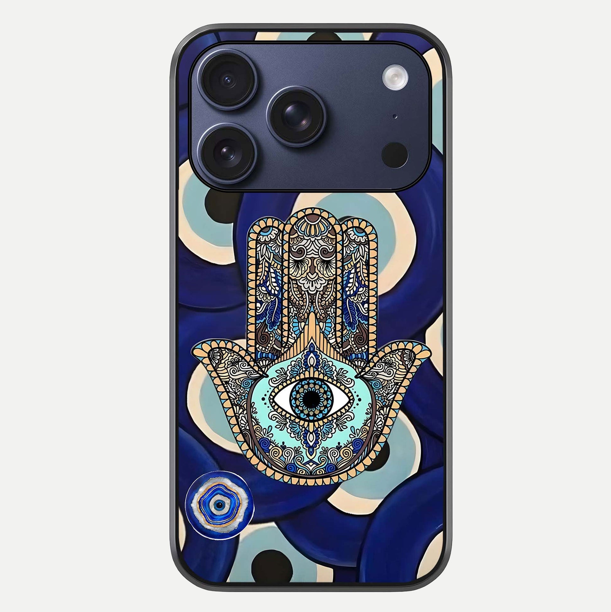Hamsa Divine Guard Glass Case For iPhone 17 Pro by Custom World
