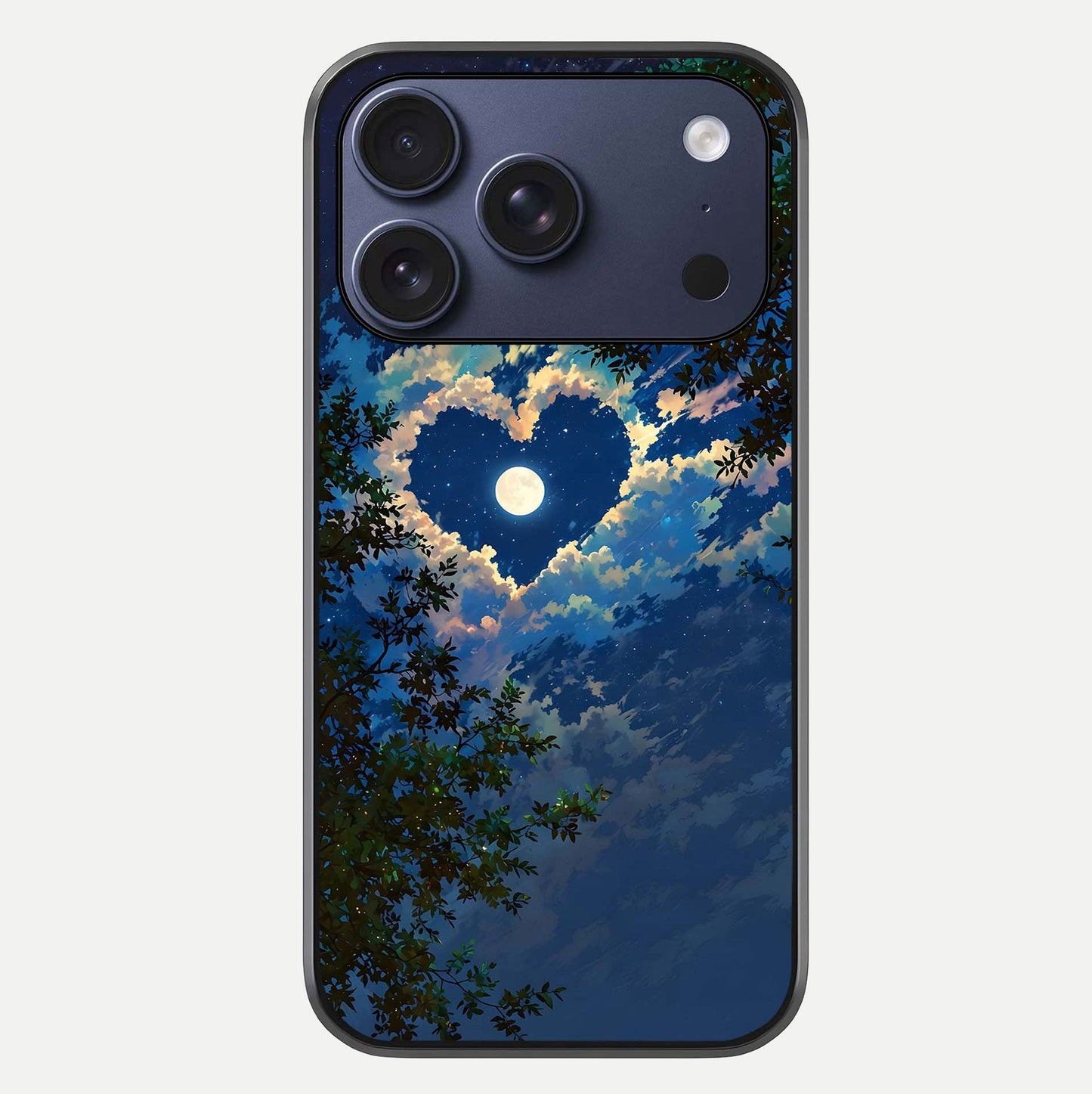 Heart With Moon Sky Glass Case For iPhone 17 Pro by Custom World