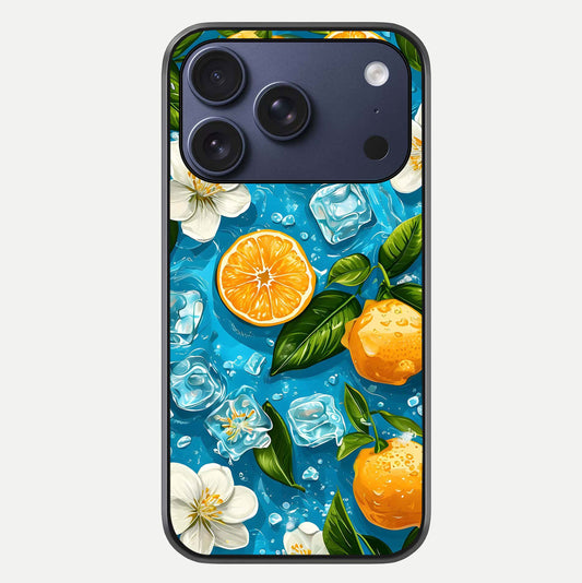 Ice Cube With Orange Glass Case For iPhone 17 Pro by Custom World