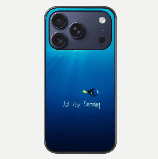 Just Keep Swimming Glass Case For iPhone 17 Pro by Custom World