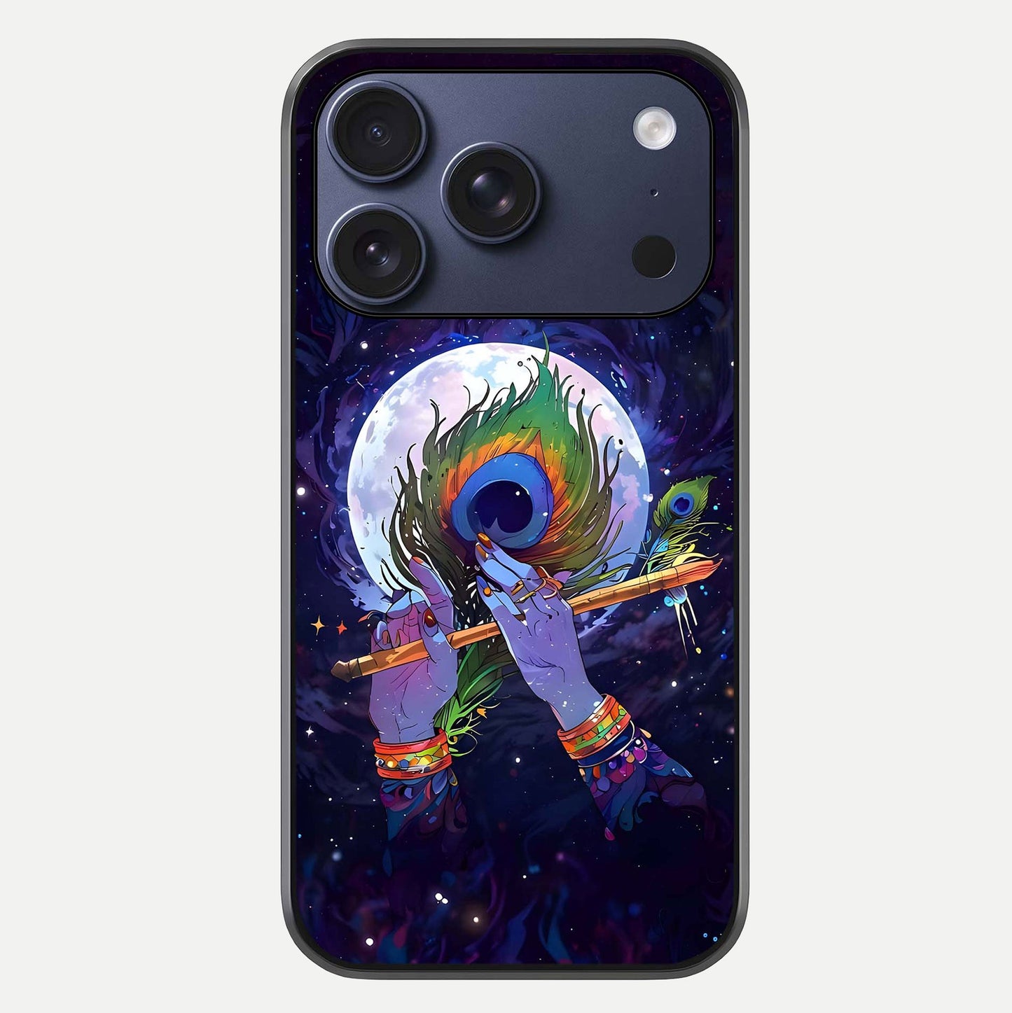 Krishna Hands Art Glass Case For iPhone 17 Pro by Custom World