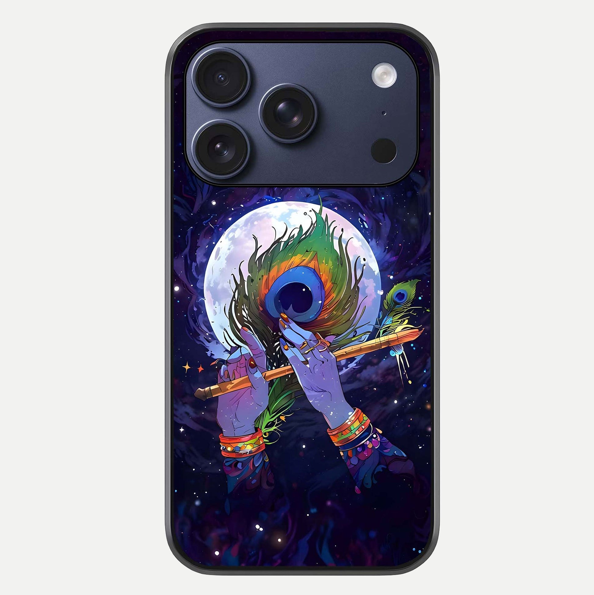 Krishna Hands Art Glass Case For iPhone 17 Pro by Custom World