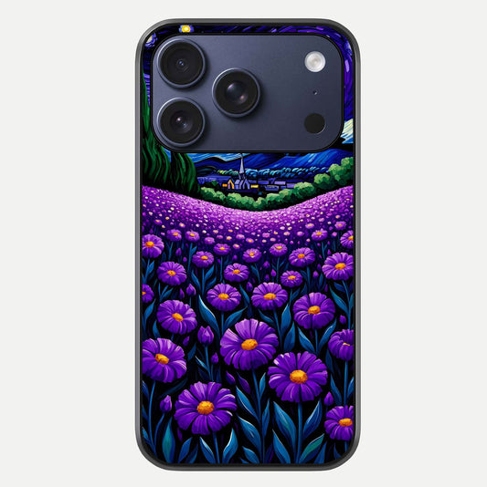 Lavender Moon Field Glass Case For iPhone 17 Pro by Custom World