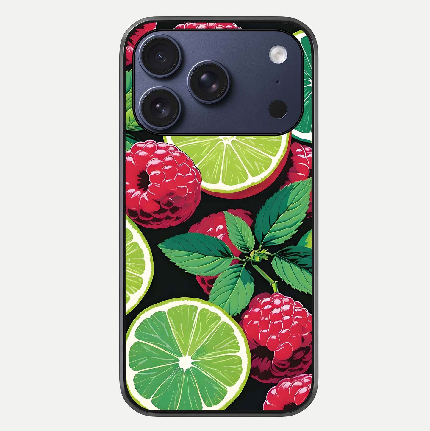 Lime & Raspberry Pattern Glass Case For iPhone 17 Pro by Custom World