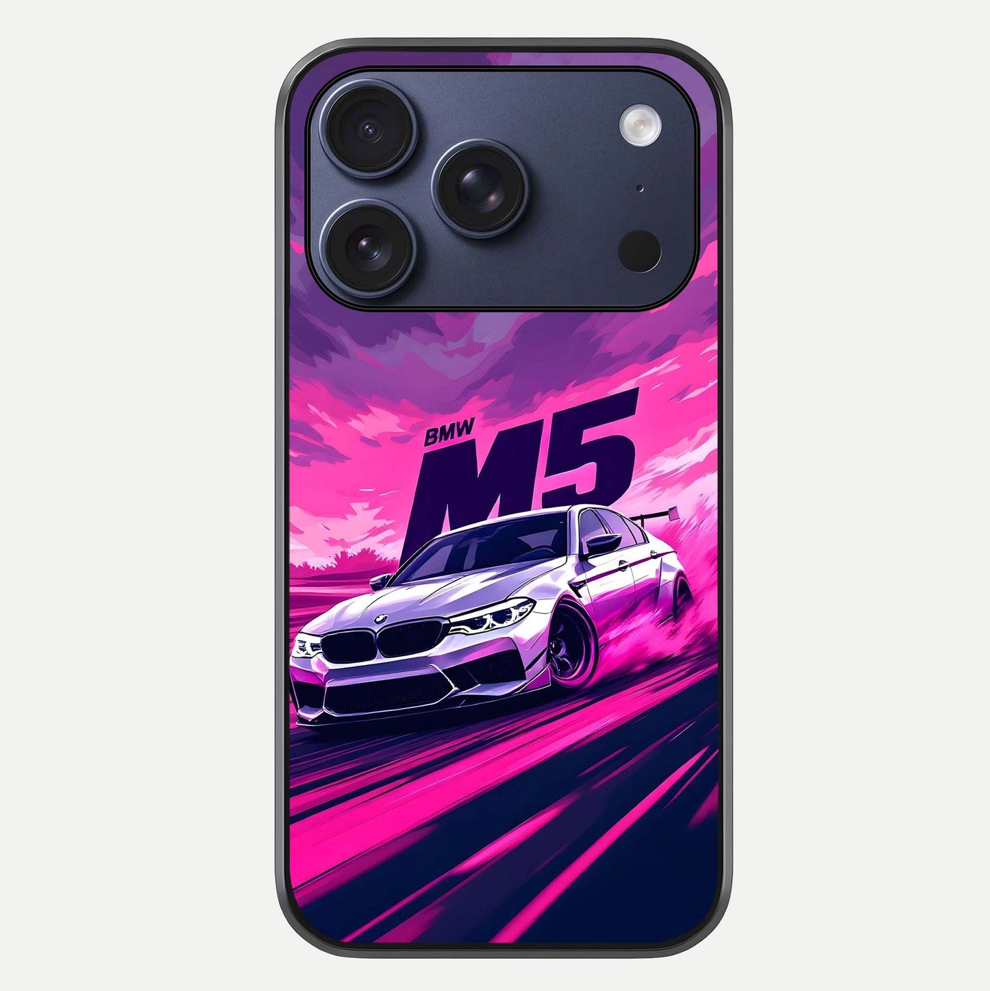 MS Neon Car Glass Case For iPhone 17 Pro by Custom World