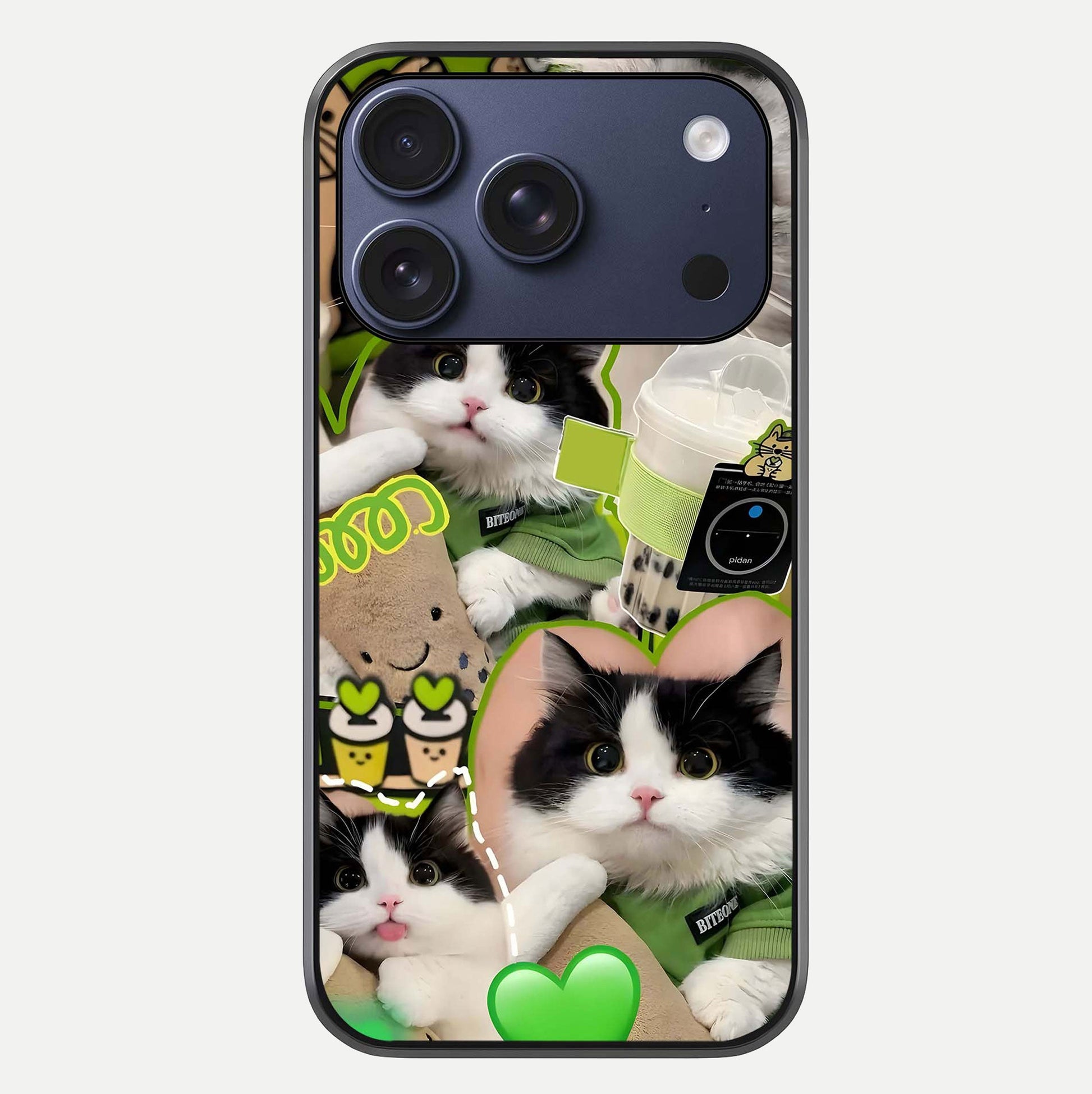 Matcha Cats Mood Glass Case For iPhone 17 Pro by Custom World