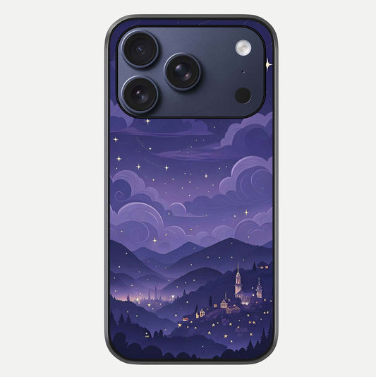 Minimal Night View Glass Case For iPhone 17 Pro by Custom World