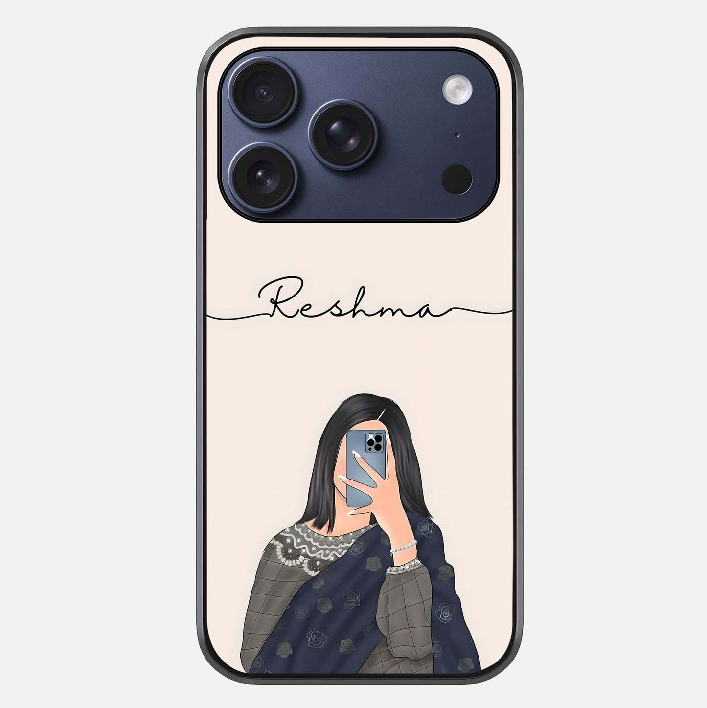 Mirror Mood Muse With Custom Name Glass Case For iPhone 17 Pro by Custom World