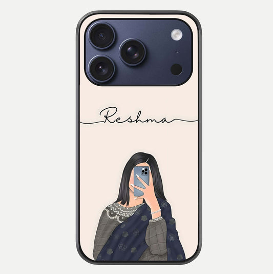 Mirror Mood Muse With Custom Name Glass Case For iPhone 17 Pro by Custom World