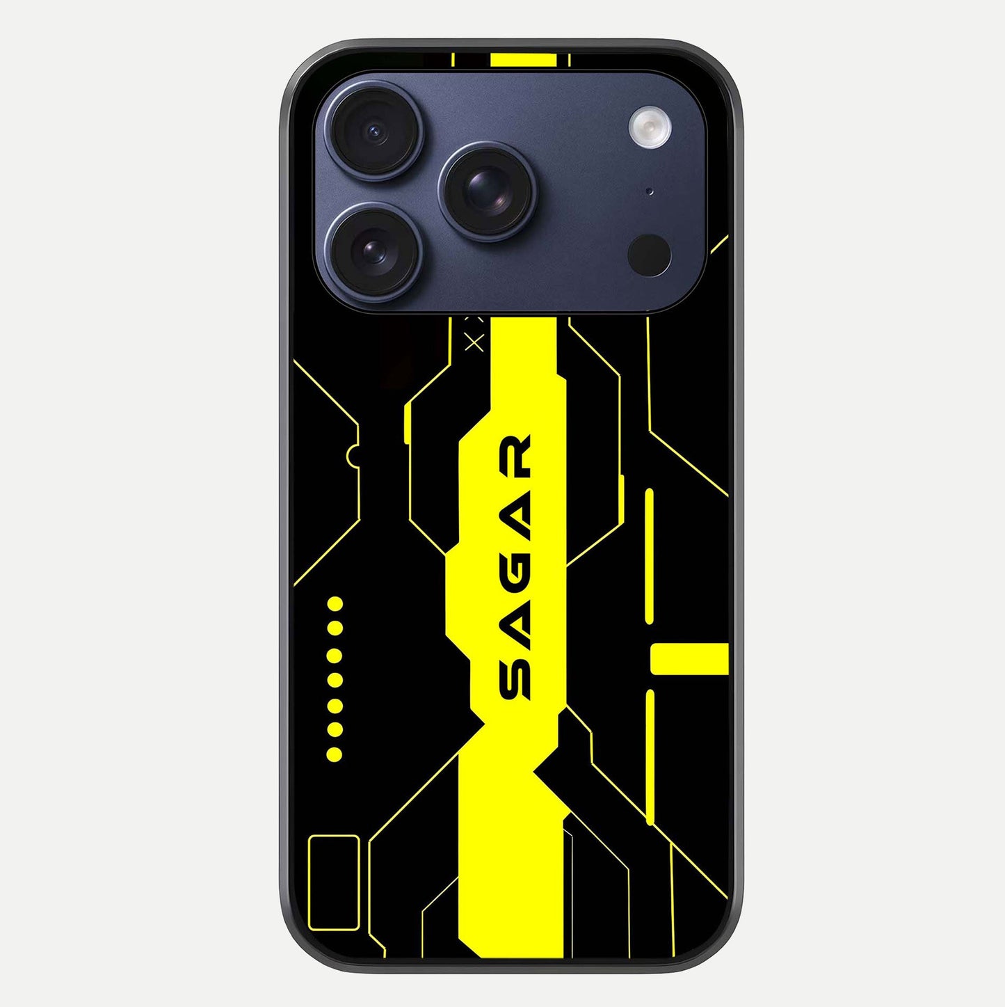 Neon CYBERPUNK Custom Name Glass Case For iPhone 17 Pro by Custom World