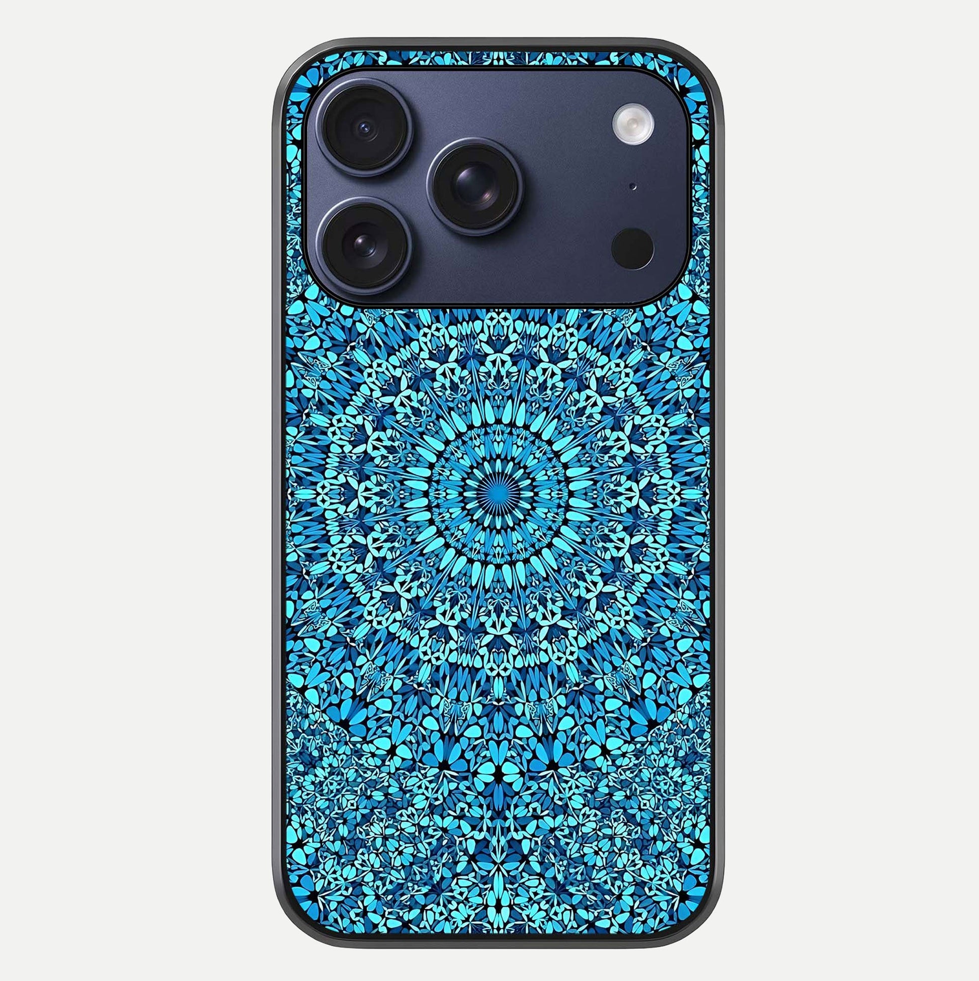 Ocean Bloom Mandala Glass Case For iPhone 17 Pro by Custom World