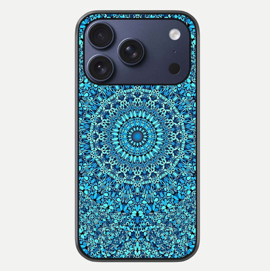 Ocean Bloom Mandala Glass Case For iPhone 17 Pro by Custom World