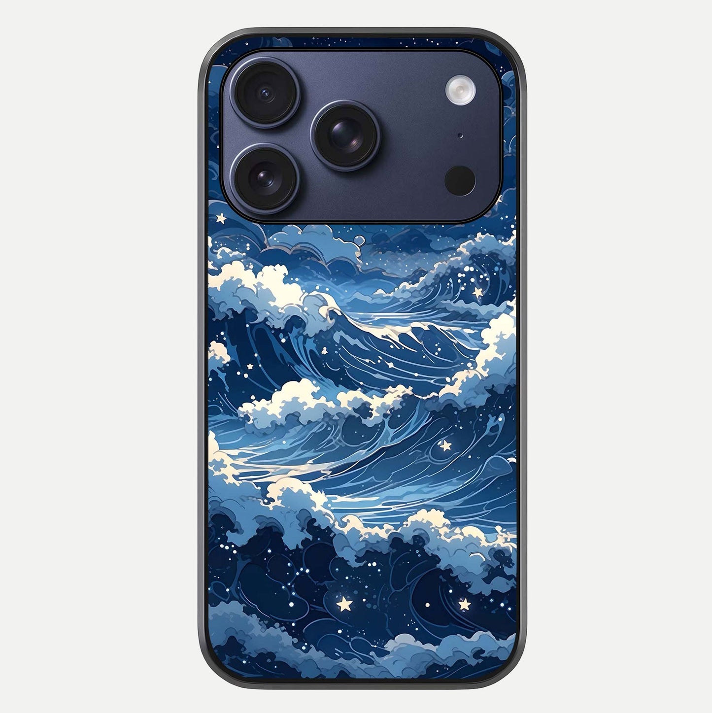 Ocean Moon Waves Glass Case For iPhone 17 Pro by Custom World