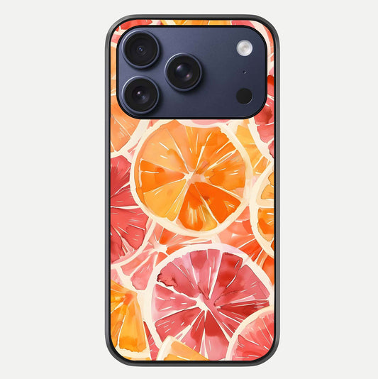 Orange Fruits Pattern Glass Case For iPhone 17 Pro by Custom World
