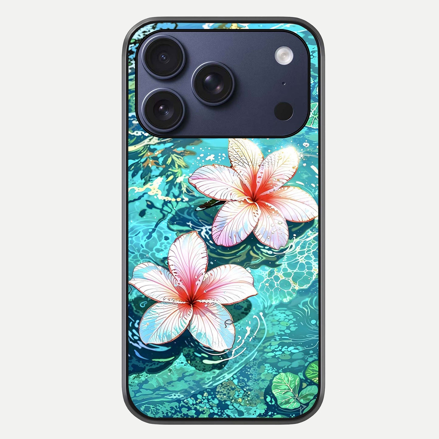 Pink Flowers in Water Glass Case For iPhone 17 Pro by Custom World