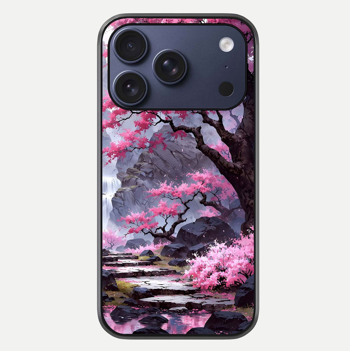Pinkish Scenery Glass Case For iPhone 16 Pro by Custom World
