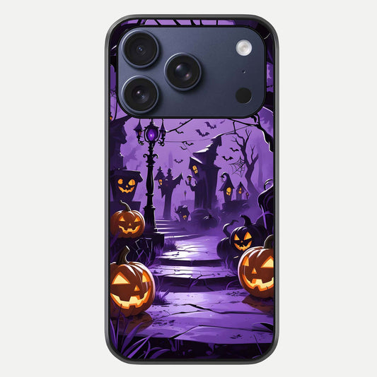 Pumpkin Patch Halloween Glass Case For iPhone 16 Pro by Custom World