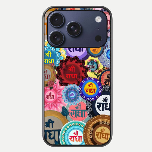 Radha Divine Bloom Glass Case For iPhone 16 Pro by Custom World