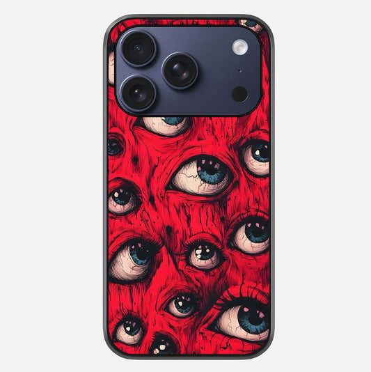 Red Cherries Pattern Glass Case For iPhone 16 Pro by Custom World
