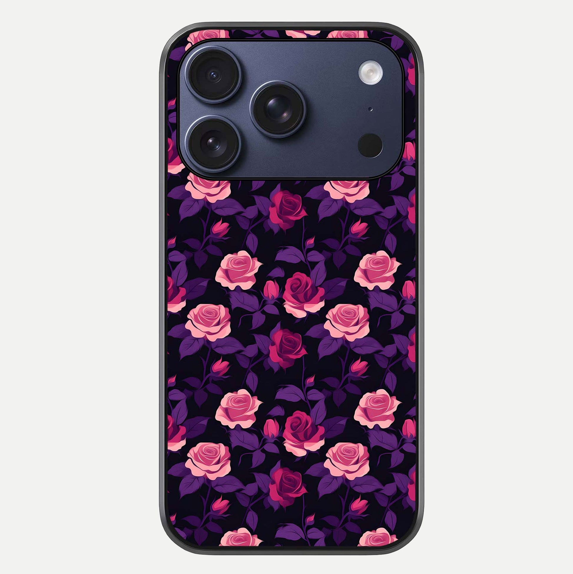 Rose Garden Twilight Glass Case For iPhone 16 Pro by Custom World