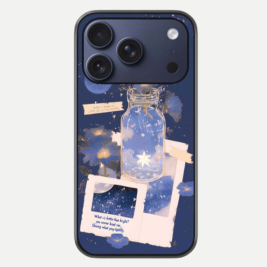 Starlit Cosmic Jar Glass Case For iPhone 16 Pro by Custom World