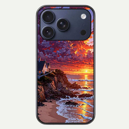 Sunset House By Sea Glass Case For iPhone 17 Pro by Custom World
