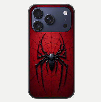 Superhero Web Emblem Glass Case For iPhone 17 Pro by Custom World