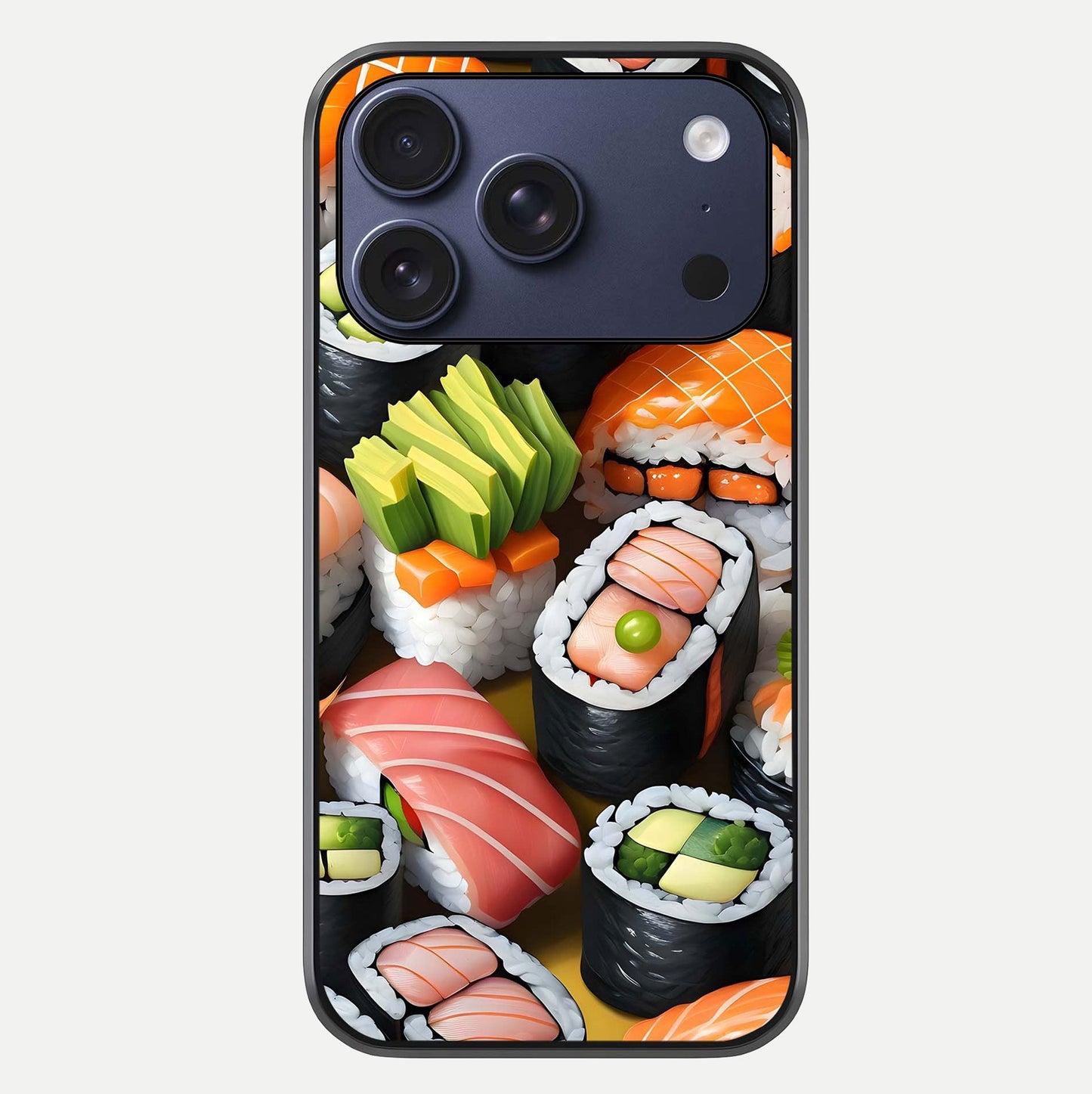 Sushi Food Pattern Glass Case For iPhone 17 Pro by Custom World